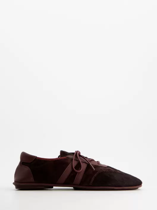 Zapatillas de pelo burdeos - ULK Lia