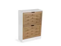 ZAPATERO 2 CAJONES MARRON VIKEN 60X24X80