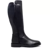 Botas planas redlove bruna negras de caña alta de piel