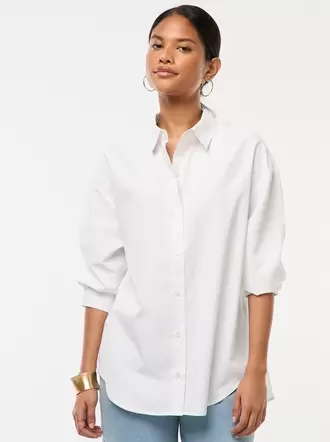 Camisa de popelina lisa