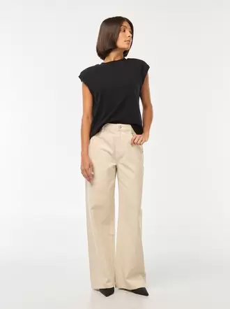 Vaquero wide leg de tiro alto