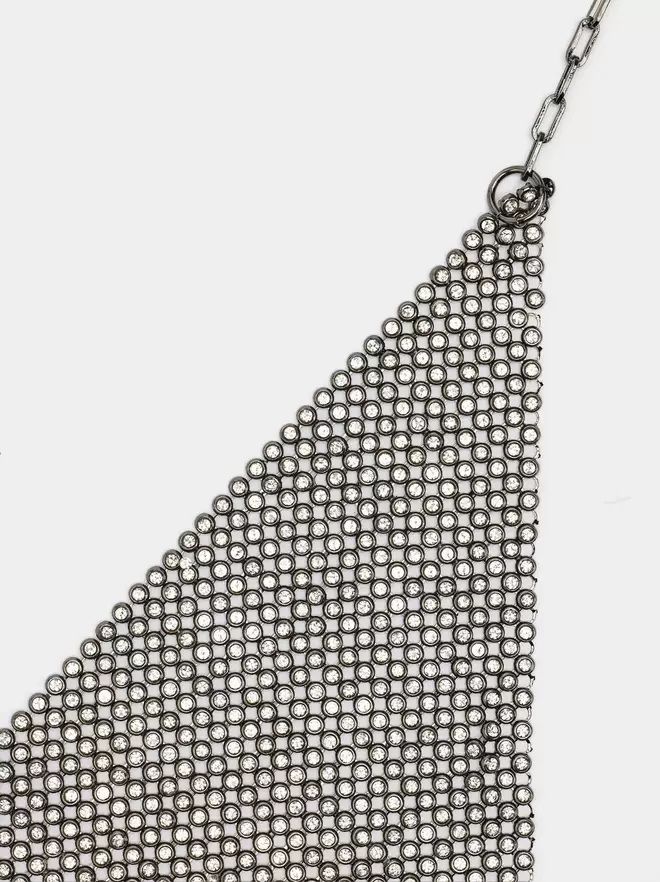 Bib necklace with crystals