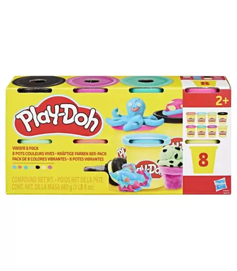 PLAY-DOH PACK 8 BOTES 2 MODELOS SURTIDOS DE HASBRO