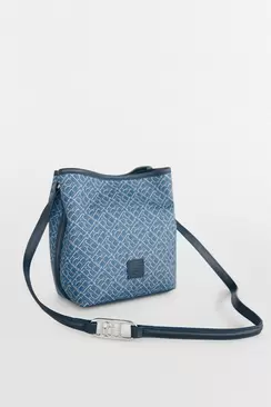 Monogram double handle bucket bag