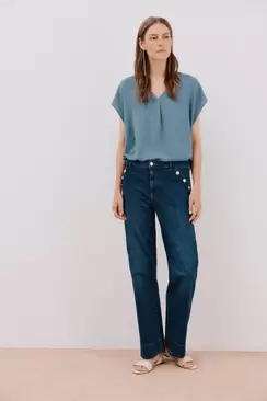 Palazzo pants with buttons