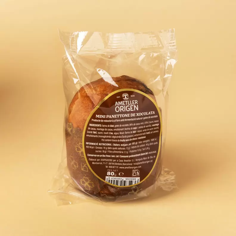 Mini panettone de xocolata Ametller Origen 80 g