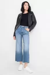 Crop Wide Leg Jeans - mid waist