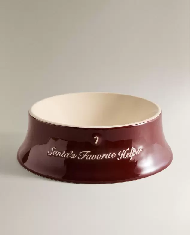 COMEDERO GRES MASCOTAS NAVIDAD
