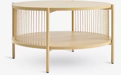 Mesa de centro SNESLEV Ø70 color roble natural