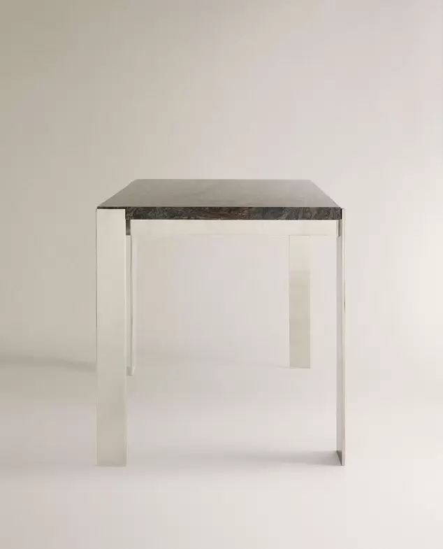 MESITA AUXILIAR MÁRMOL METAL