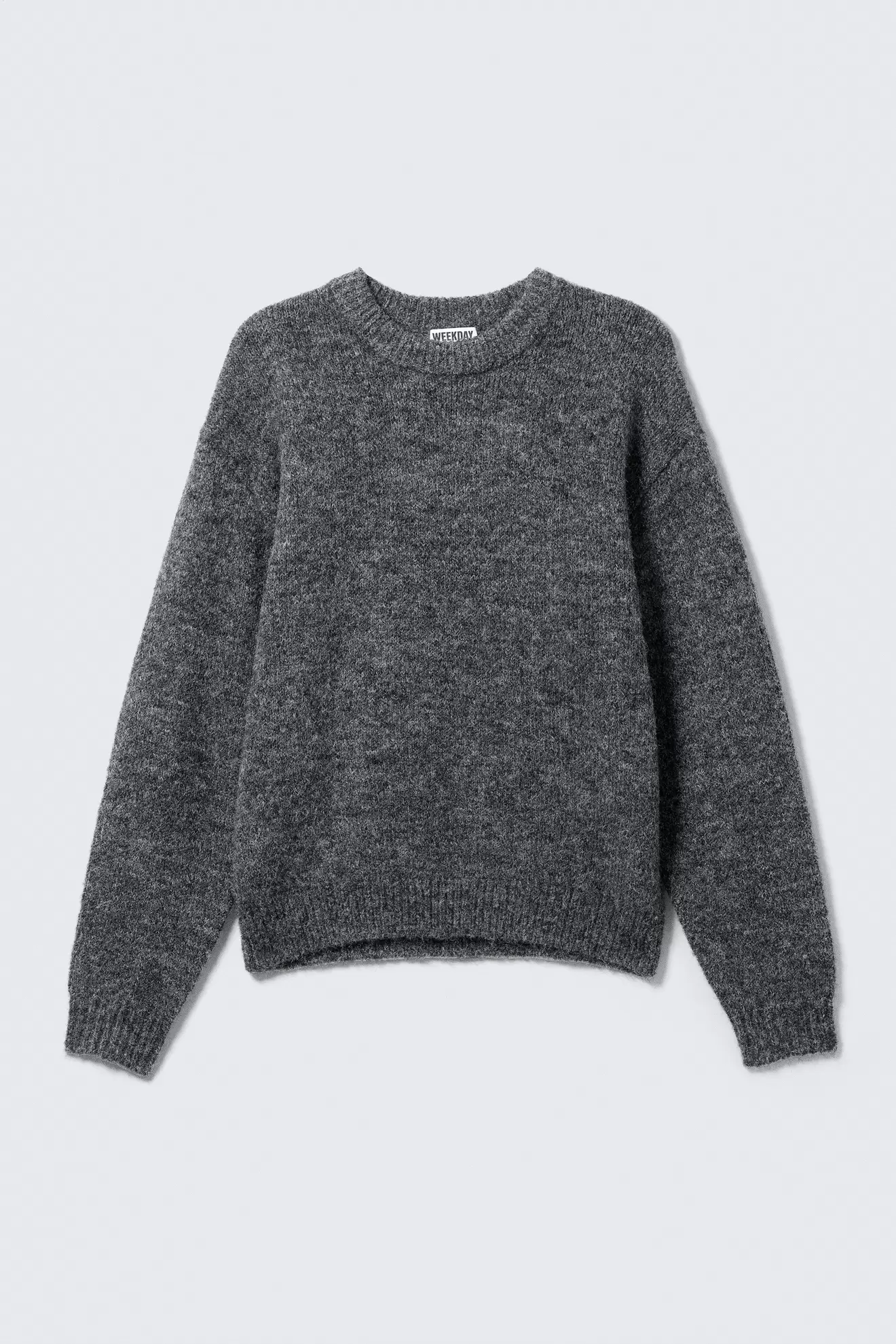 Jersey de punto de mezcla de lana y corte estándar