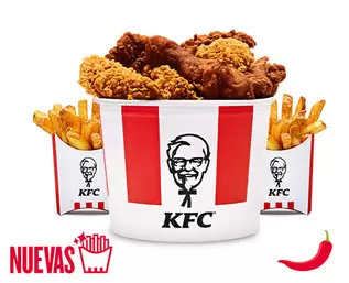 Bucket 5 Alitas Picantes + 5 Piezas + 2 Patatas Medianas