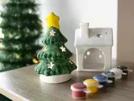 Candelabro de navidad para pintar