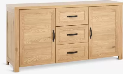 Aparador JUNGEN 2 puertas 3 cajones color roble cálido
