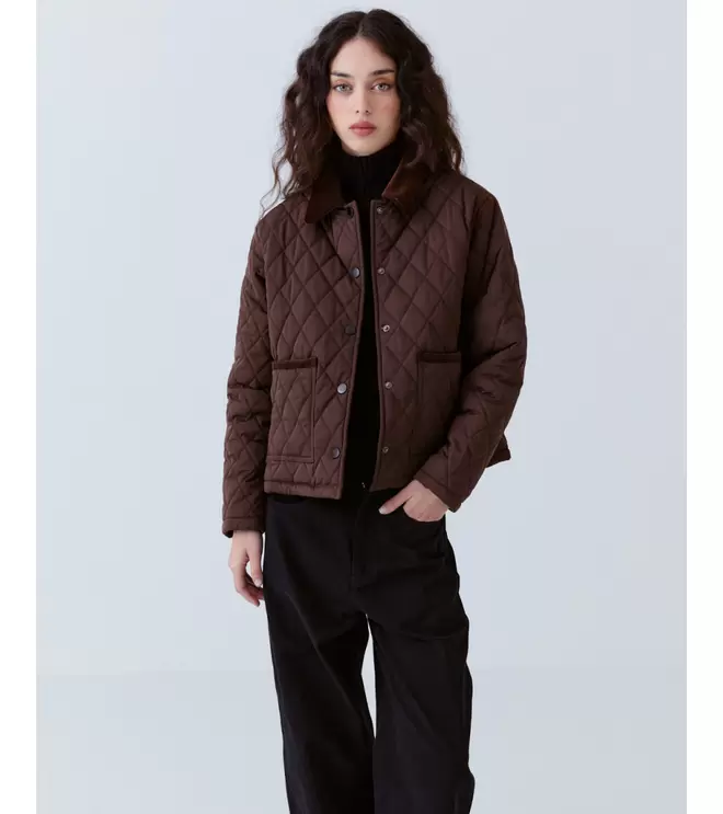 CHAQUETA ACOLCHADA CUELLO PANA