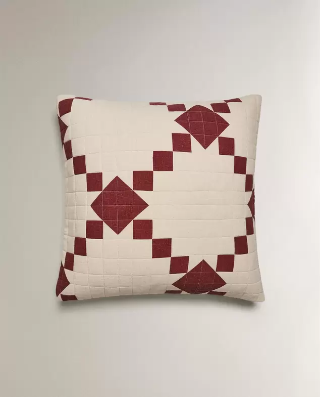 FUNDA COJÍN EDREDÓN PATCHWORK NAVIDAD