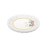 Plato postre decorado Navidad Bosque Verde