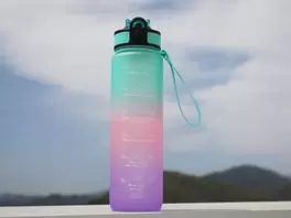 Botella con mensajes motivacionales verde 1L