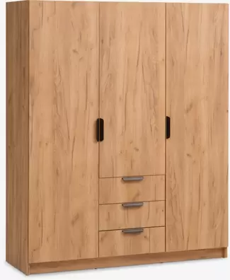 Armario JENSLEV 144x176 3 puertas color roble salvaje nat