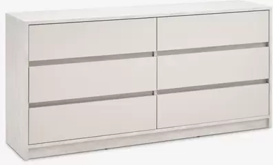 Cómoda BILLUND 3+3 cajones color travertino/beis