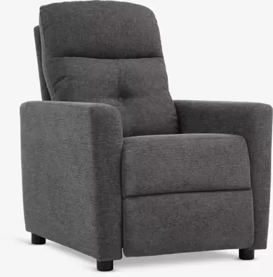 Sillón reclinable VEJLBY tela gris oscuro