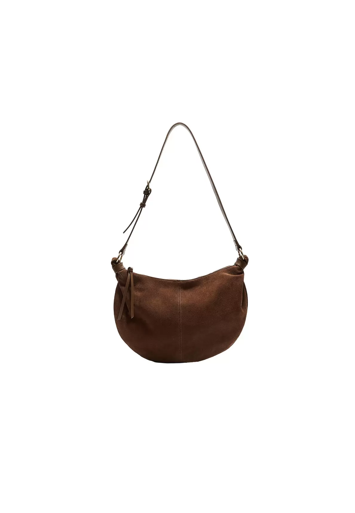 Bolso semi luna piel
