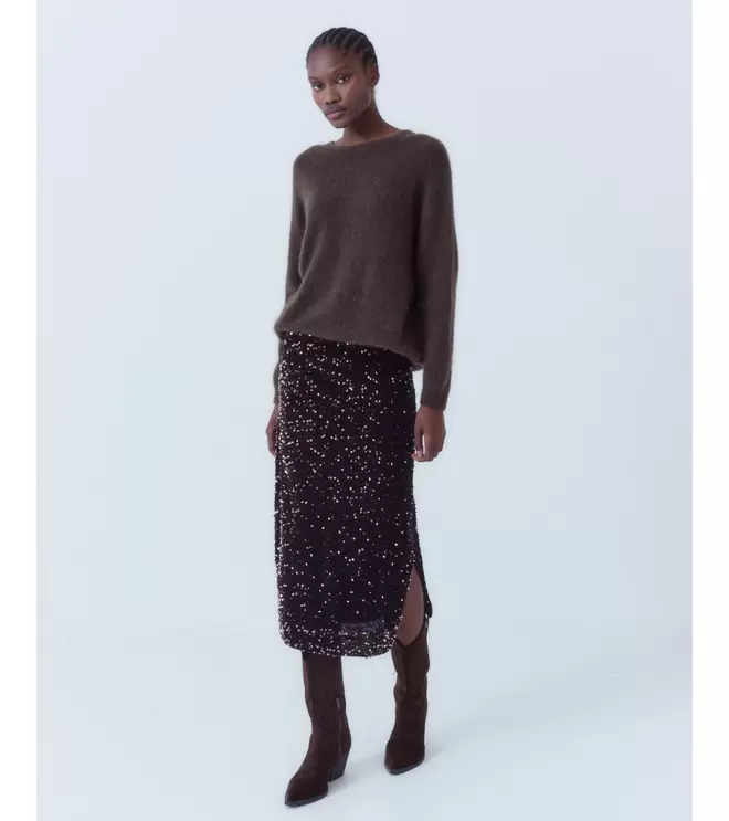 FALDA MIDI LENTEJUELAS