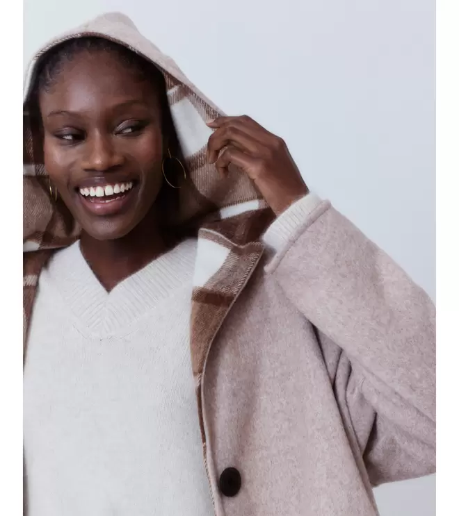 ABRIGO CAPUCHA CUADROS