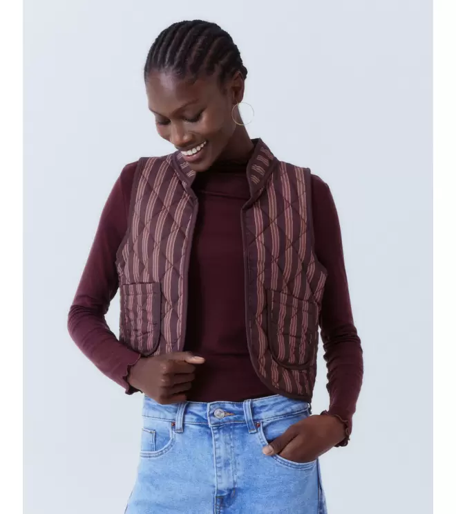 CHALECO ACOLCHADO RAYAS