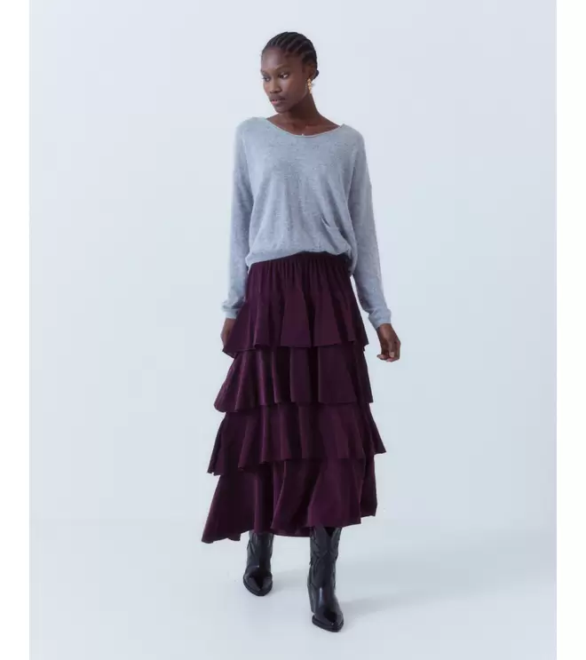 FALDA LARGA VOLANTES PANA