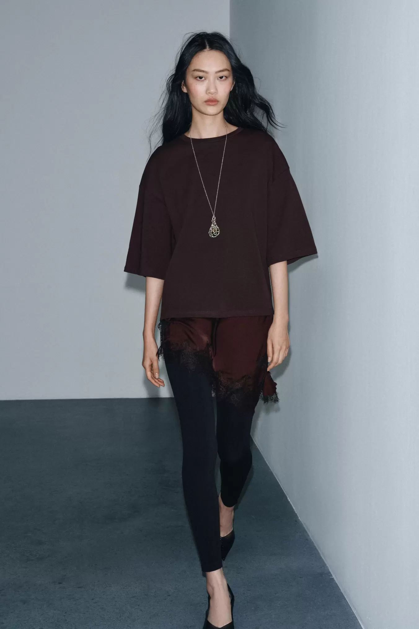 CAMISETA COMBINADA ENCAJE