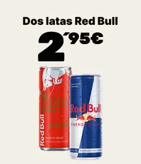 Dos latas Red Bull por 2,95€