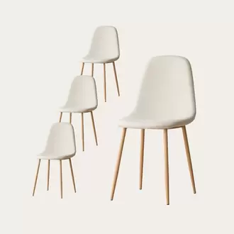 Pack 4 sillas allende tapizada beige