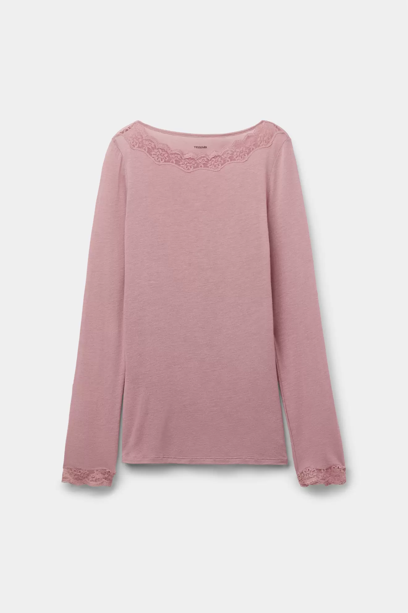 Camiseta Manga Larga Escote Barco Encaje/Lana Merina Add to wishlist: Camiseta Manga Larga Escote Barco Encaje/Lana Merina