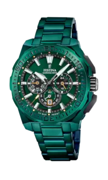 RELOJ DE HOMBRE FESTINA CHRONO BIKE EDICIÓN ESPECIAL F20730/1 VERDE CORREA DE ACERO