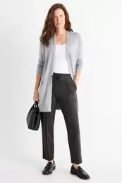 Pantalons de punt - mid waist - tapered fit