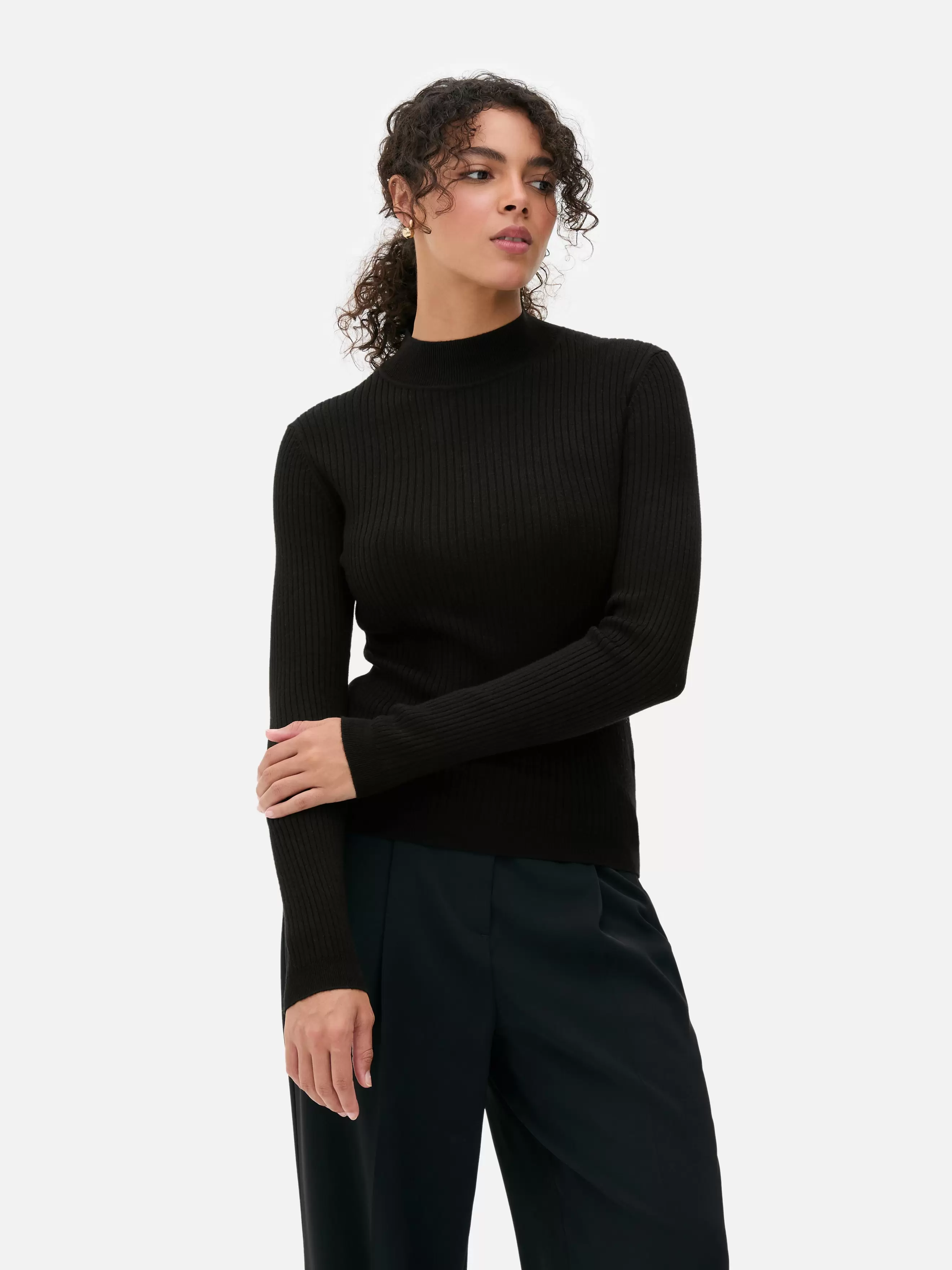 Ribbed Turtleneck Sweater