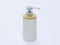 DISPENSADOR CERAMICA BAMBU BLANCO