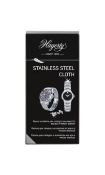 Stainless Steel Cloth: Gamuza impregnada para limpiar relojes y complementos de acero 30 X 36 cm - ref A116310