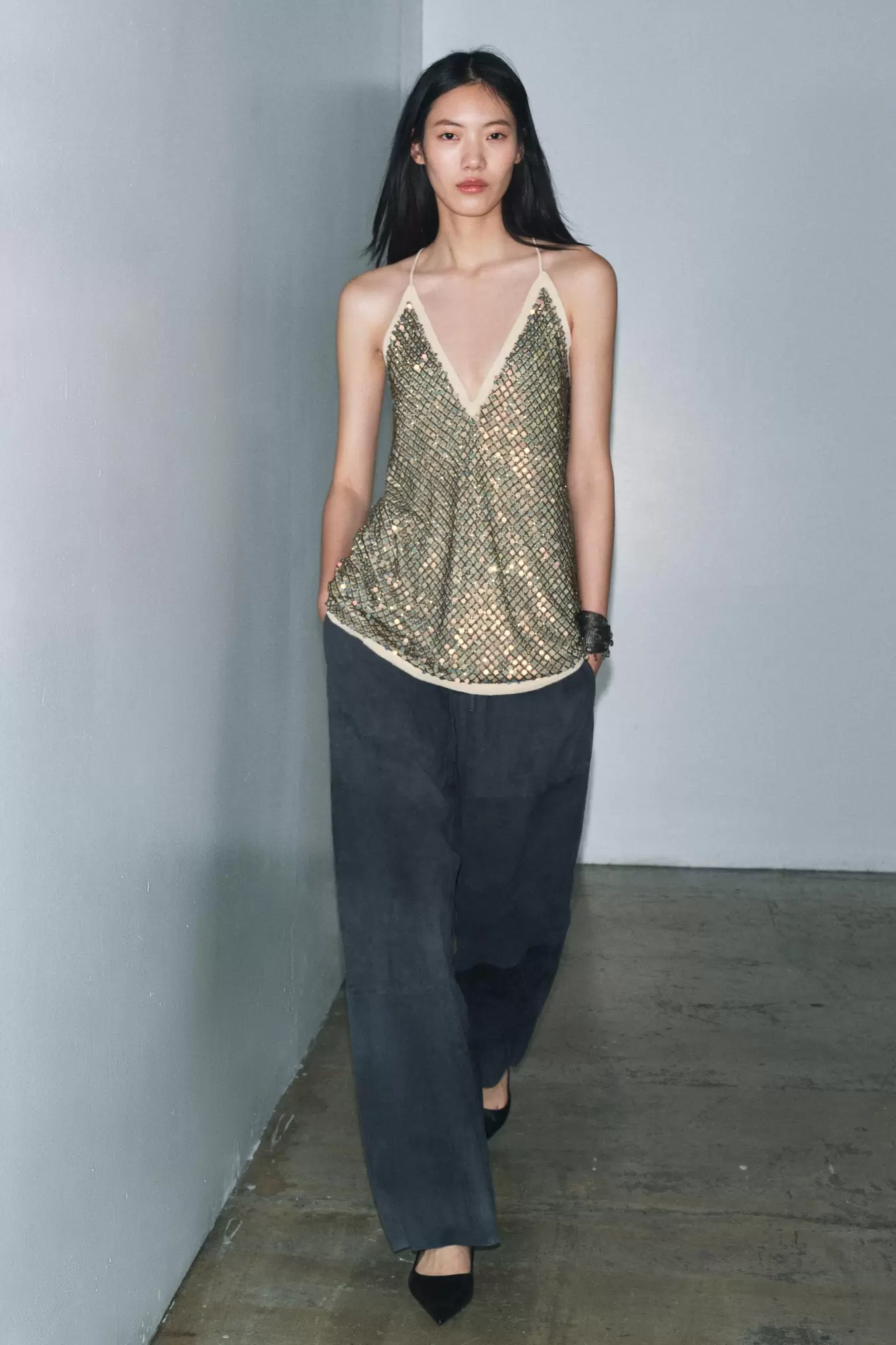 TOP TIRANTES LENTEJUELAS ZW COLLECTION LIMITED EDITION