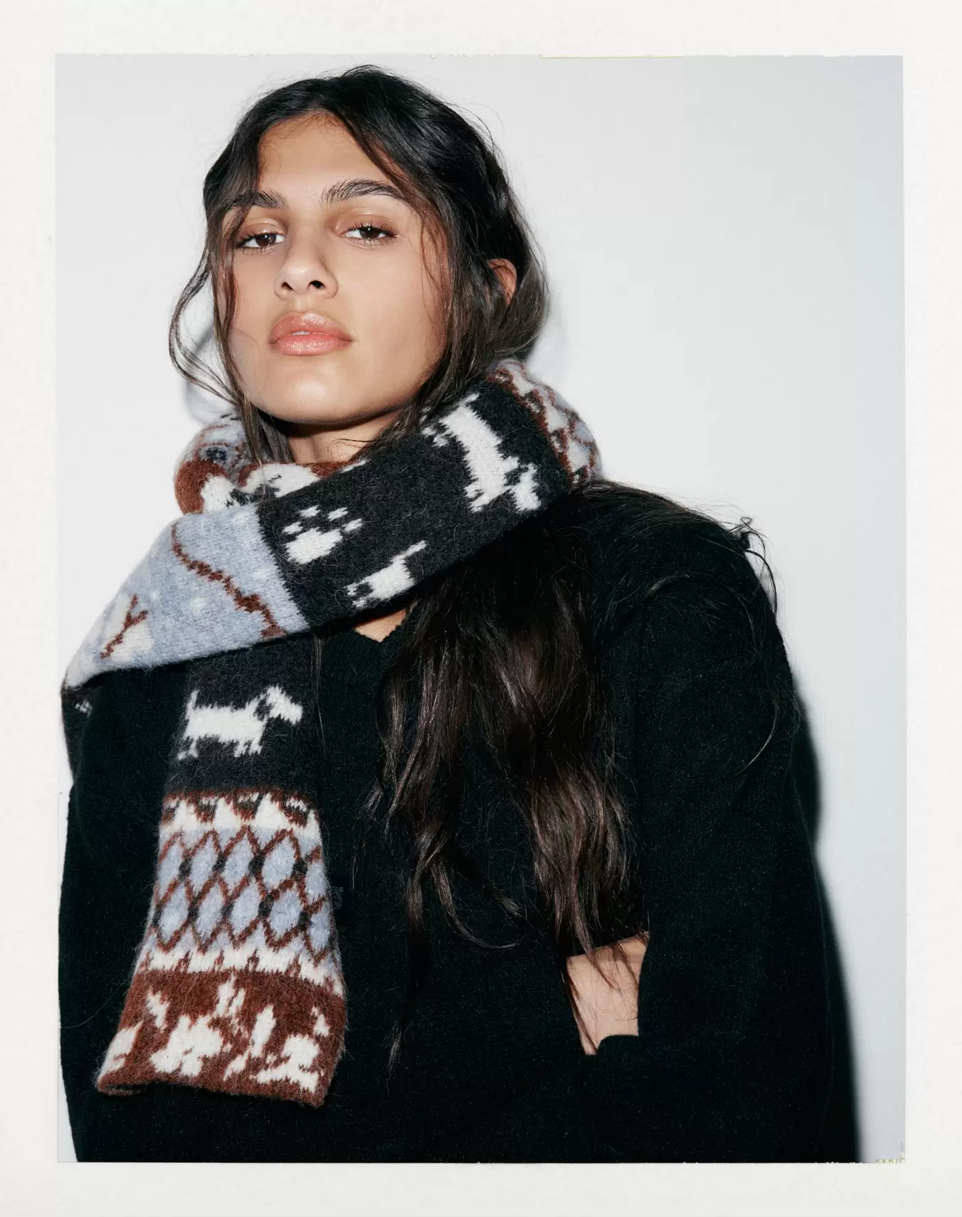 BUFANDA PUNTO ESTAMPADA