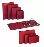 Archivador folio 4 anillas cartón color cuero