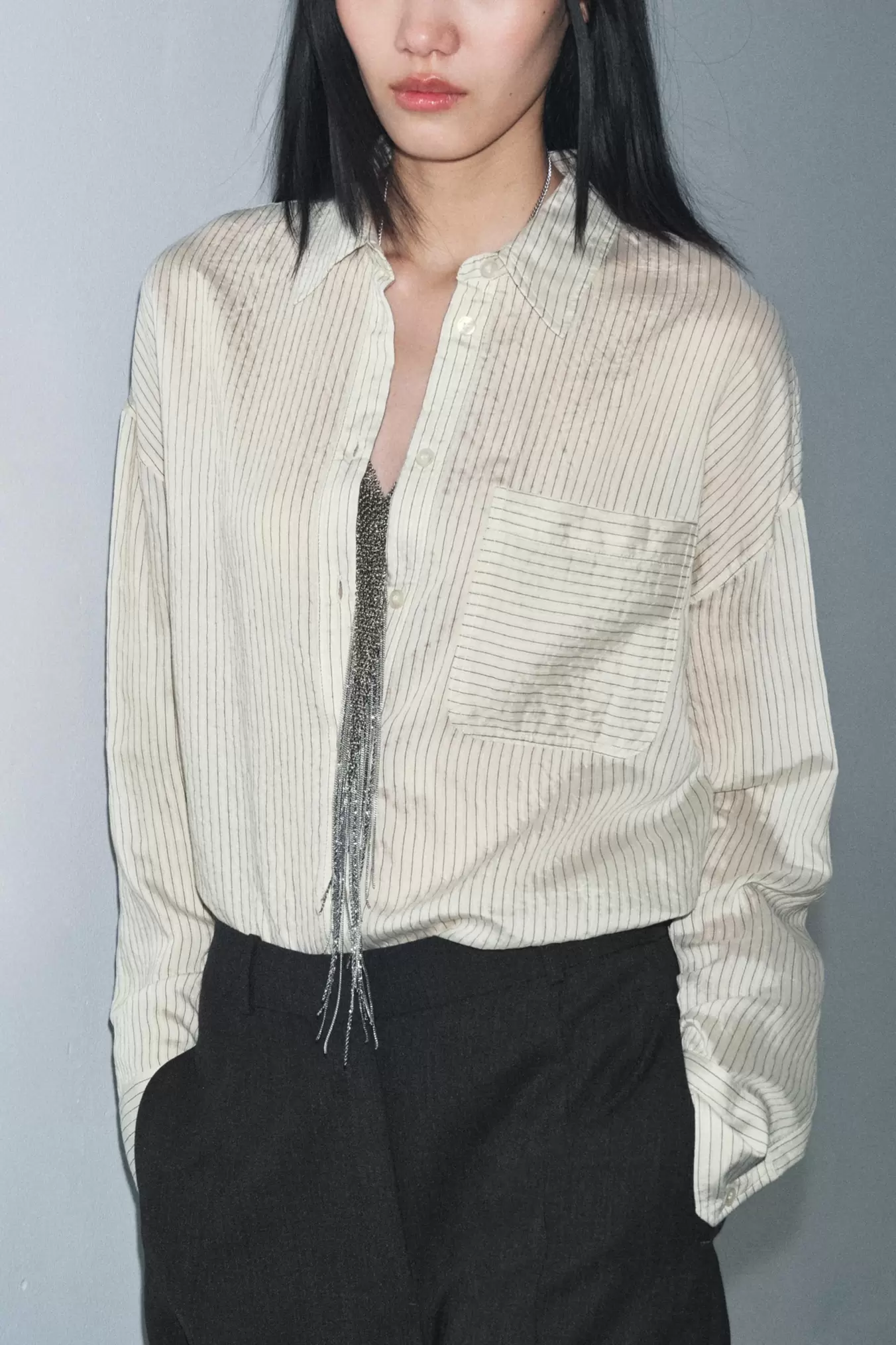 CAMISA RAYAS FLUIDA ZW COLLECTION