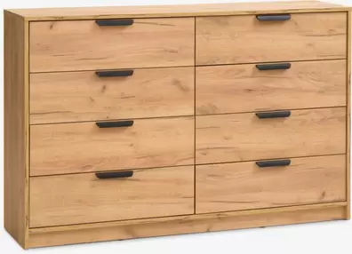 Cómoda 4+4 cajones JENSLEV color roble salvaje natural