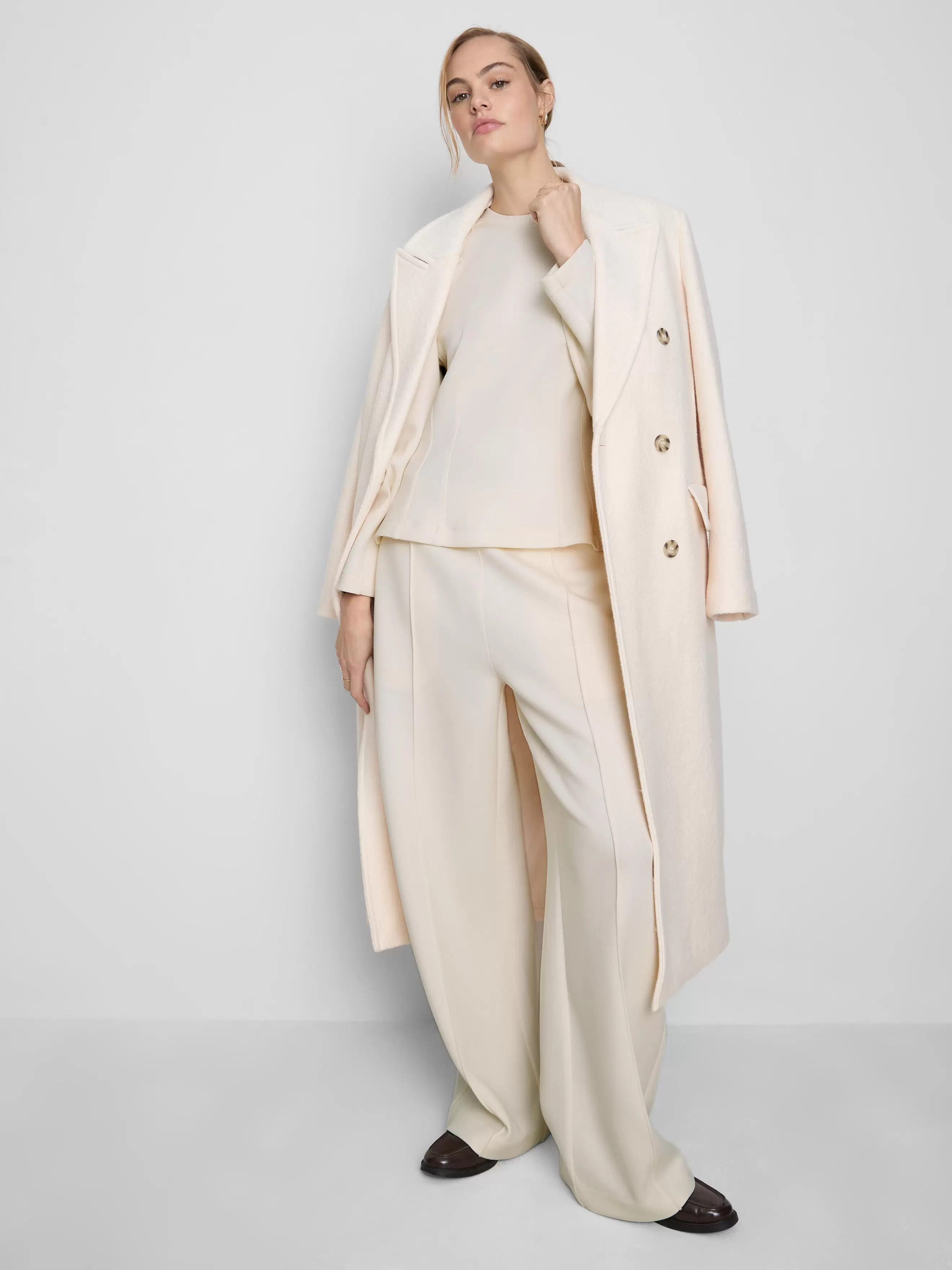 The Edit Pleated Wide-Leg Pants