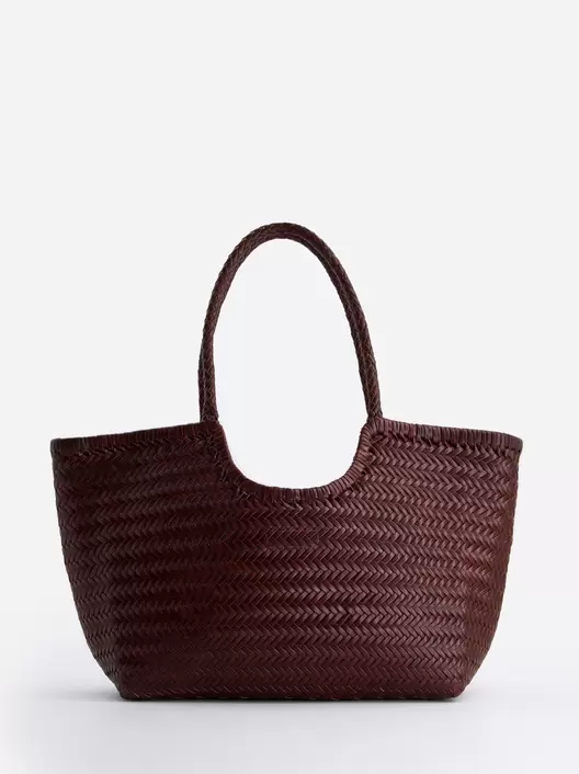 Bolso shopper maxi de piel trenzada - Romi XL