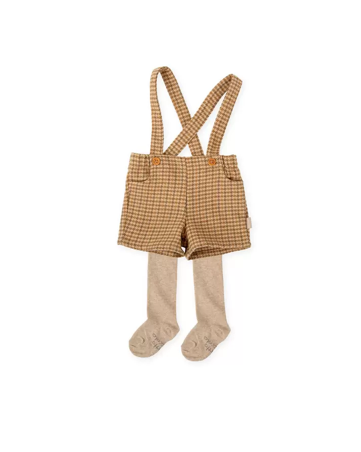 PANTALON BOMBACHO CON TIRANTES CANElA Y LEOTARDOS BEBÉ