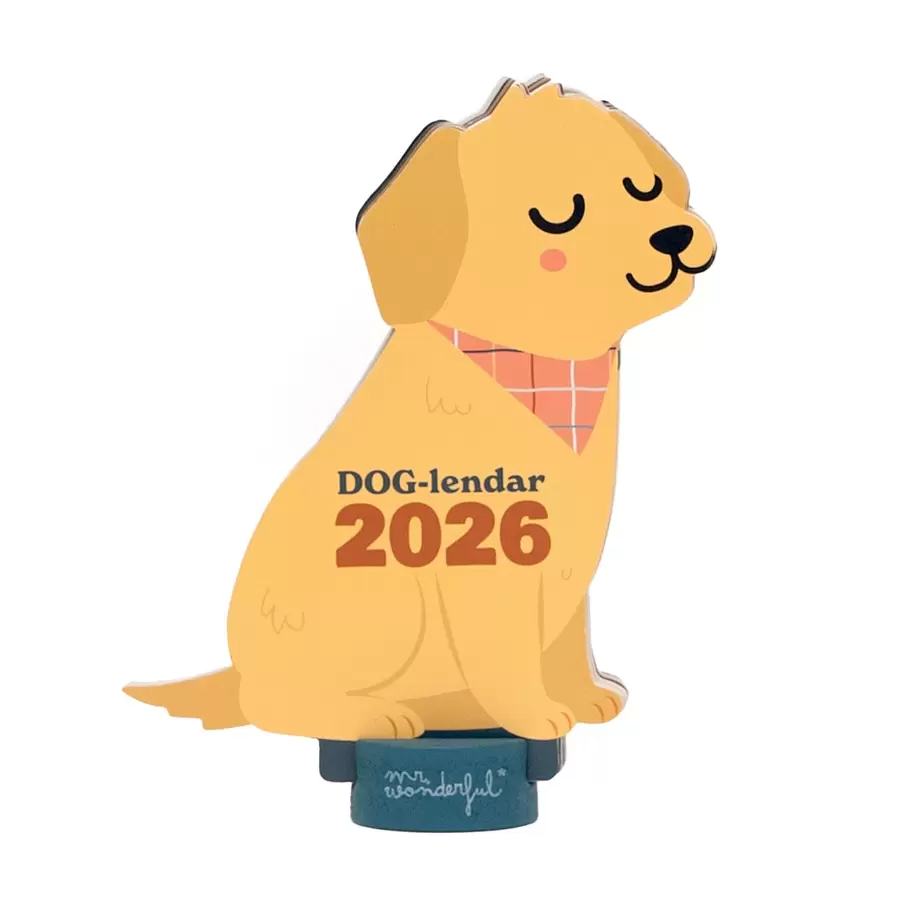 Calendario de sobremesa 2026 con peana - DOG-lendar