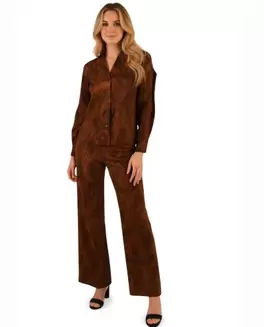 CAMISA POPELIN VOLANTES CACHEMIRAS BURDEOS