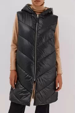 Long reversible gilet